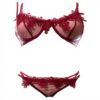 Generisch Set Lingerie Pizzo Donne Plus Size Reggiseno