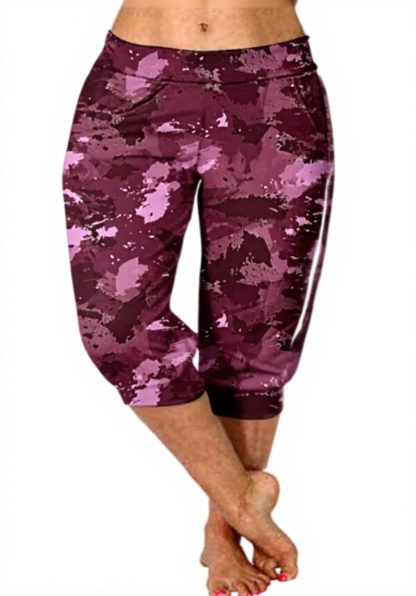 Leggings Capri donna vita alta tasca ritagliata yoga Generic