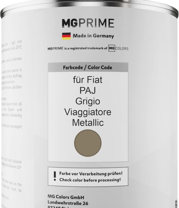 MG PRIME Vernice auto Fiat Grigio Viaggiatore Metallic 1L-1