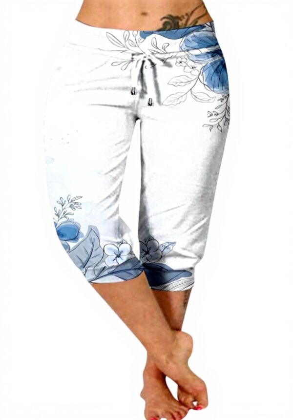 Pantaloni donna casual elasticizzati vita alta gamba larga