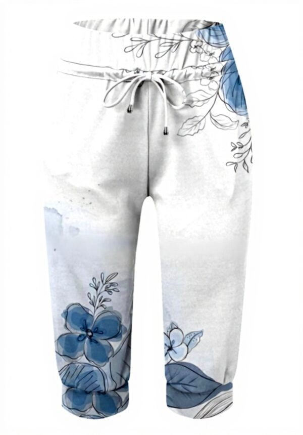 Pantaloni donna casual elasticizzati vita alta gamba larga