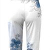 Pantaloni donna casual elasticizzati vita alta gamba larga