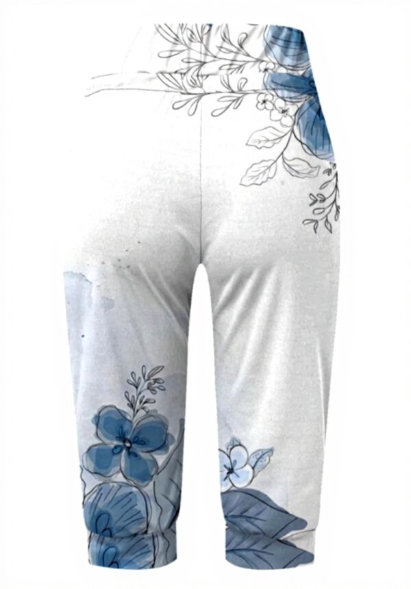 Pantaloni donna casual elasticizzati vita alta gamba larga