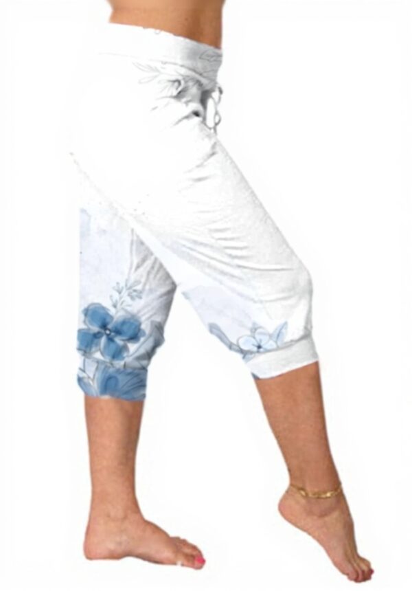 Pantaloni donna casual elasticizzati vita alta gamba larga