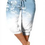 Pantaloni elasticizzati donna vita alta gamba larga comodi