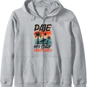 Surf a Paje Felpa con Cappuccio Unisex Design Oceano-0