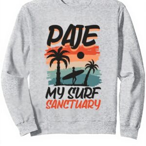 Surf a Paje Felpa Unisex Adulto Design Oceano Indiano