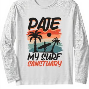 Surf a Paje Maglia a Manica Unisex Leggera Design Oceano