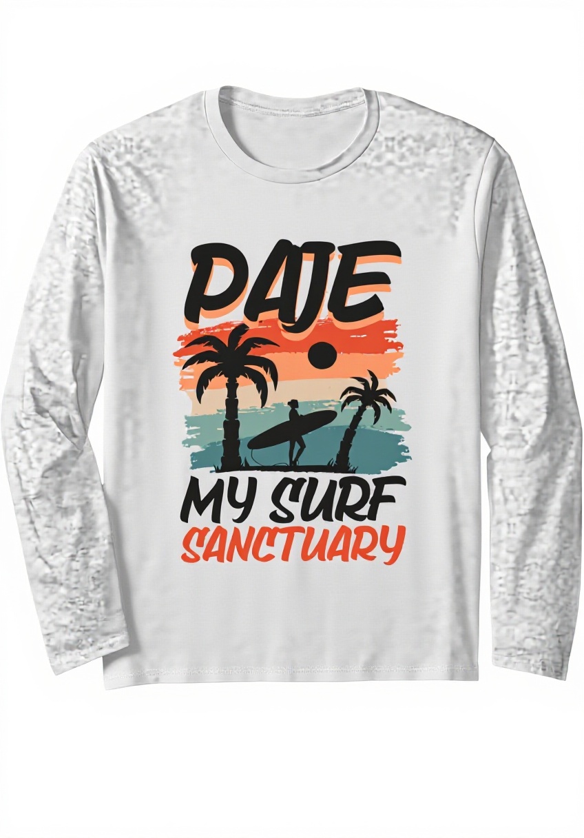 Donna che indossa la maglia Surf a Paje su una spiaggia di Zanzibar