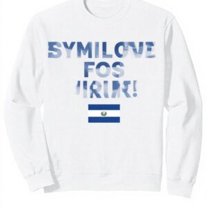 Felpa Bandiera El Salvador Unisex Bianco Grigio Melange