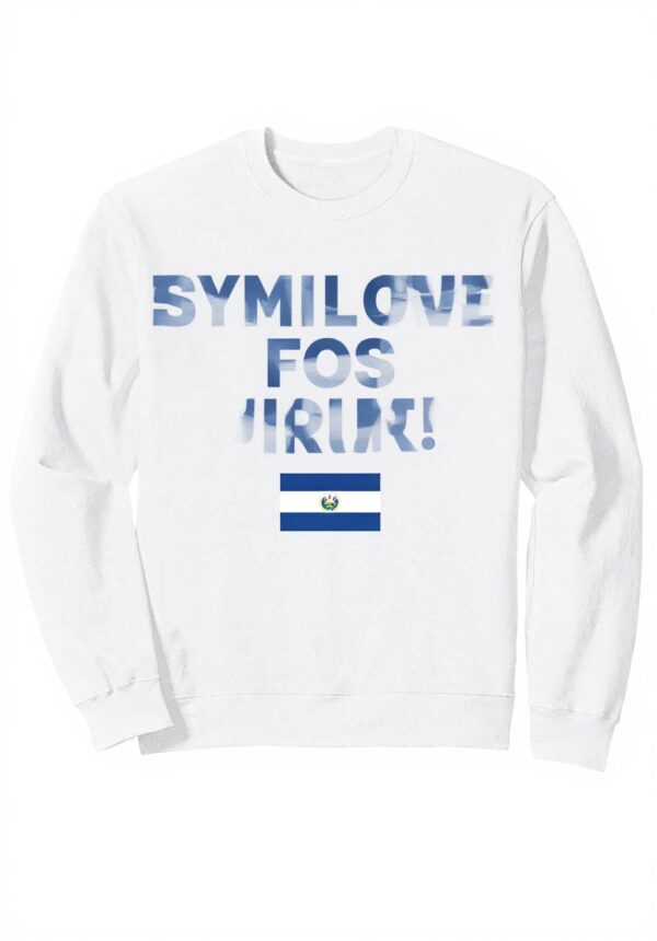 Felpa Bandiera El Salvador Unisex Bianco Grigio Melange