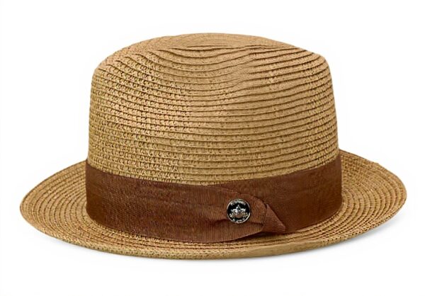 Sombrero di paglia CHENZKBD moda spiaggia unisex Marrone