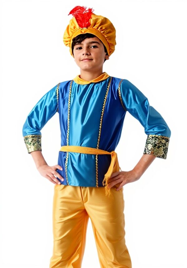 Costume di paje blu bambino Natale costumizate taglie