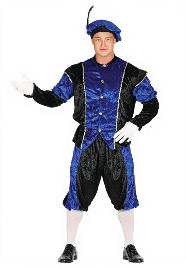 Costume Paggio Blu Uomo GUIRMA Camicia Cappello Pantaloni