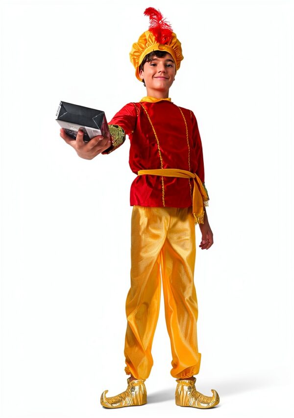 Costume di paje Rosso Bambino Natale Coboregalo Polyester