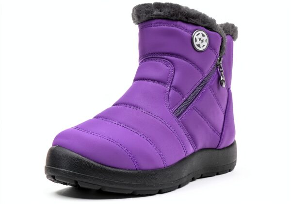 Stivali Donna Impermeabili Invernali Caldi Peluche Cerniera